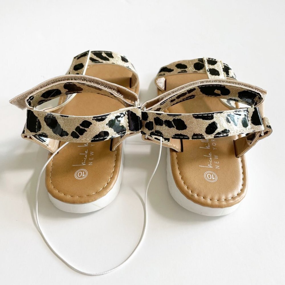 Nicole Miller Ankle Strap Leopard Sandals - Picture 3 of 5